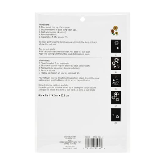 6" x 8" Sunflowers Print Stencil Set by Recollections™